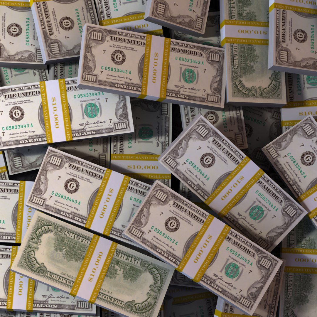 3D pile cash https://p.turbosquid.com/ts-thumb/Dt/vGLu9N/pa3H1xZM/milliondollarspile1x1/jpg/1546280113/1920x1080/fit_q87/7e809e54568b30f2f978708baebe1013e51f27db/milliondollarspile1x1.jpg