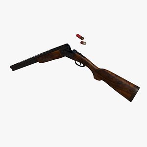 3D Double barreled shotgun