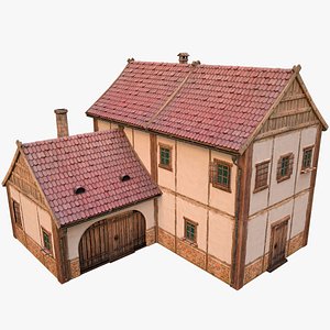 Medieval Town House Cottage model