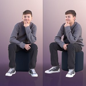 boy teen casual 3D model