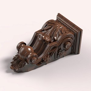carved corbel cnc model