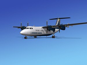 dhc-7-200 passenger freight 3d 3ds