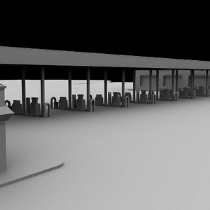 3d truck stop model