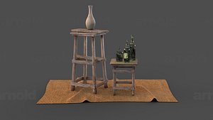 Old Tables and bottles