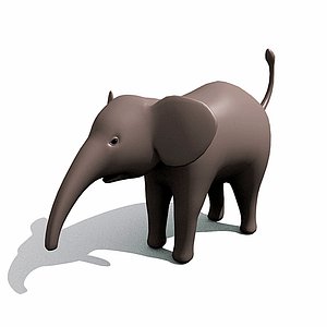 baby elephant obj