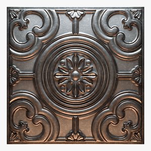 3D old tin tiles