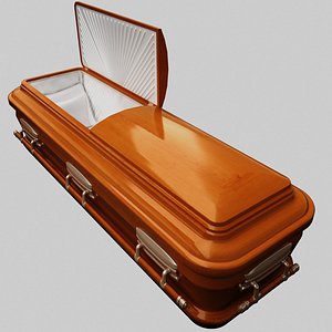 coffin wood 3d model