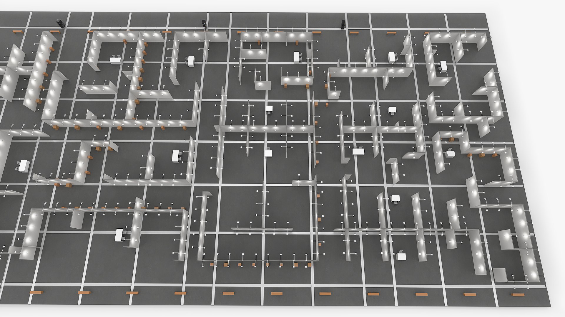 3D Exhibition Space Structure - TurboSquid 2316287