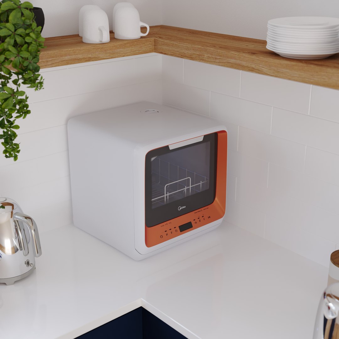3D Mini Midea MCFD42900 Dishwasher Model - TurboSquid 1838044