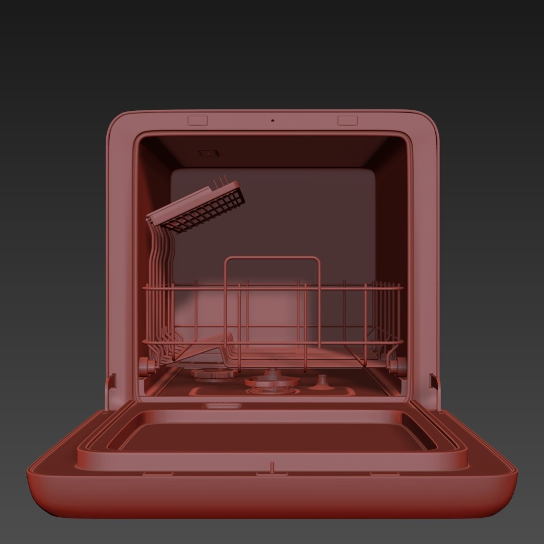 3D Mini Midea MCFD42900 Dishwasher Model - TurboSquid 1838044