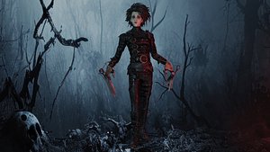 3D Edward Scissorhands low poly