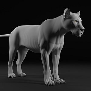 lion realistic zbrush model