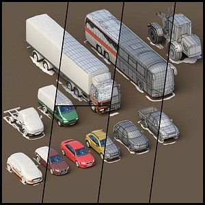 Generic cars snow covered collection