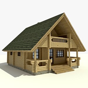 house wooden 3d model