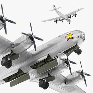 Boeing B-29 Bockscar Rigged for Cinema 4D