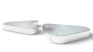 3D Exterior Bench 001 model