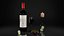 Red wine with cherries and candle