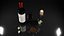 Red wine with cherries and candle