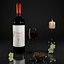 Red wine with cherries and candle
