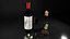 Red wine with cherries and candle