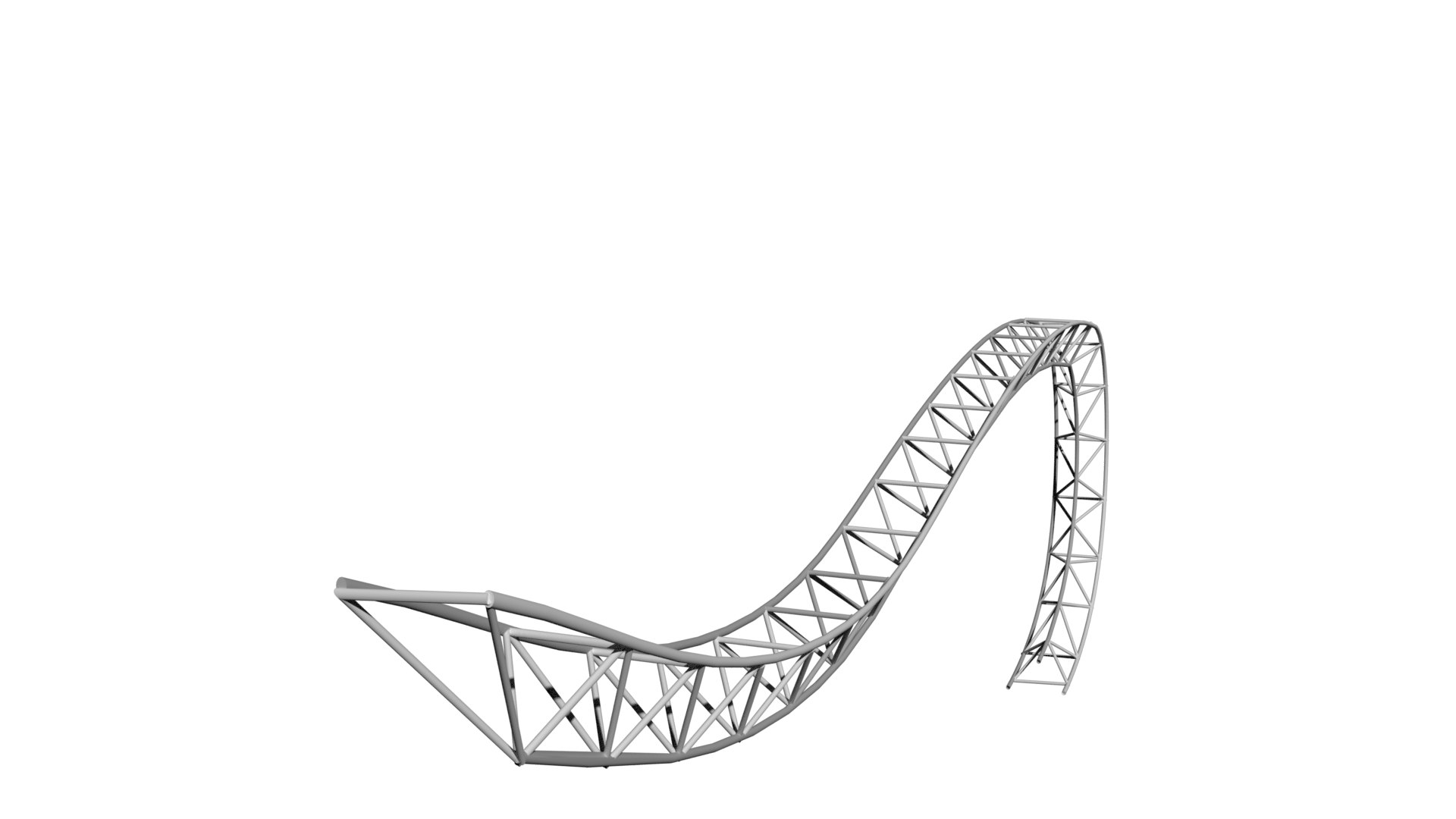 Curved Truss Structure 3D - TurboSquid 1377959