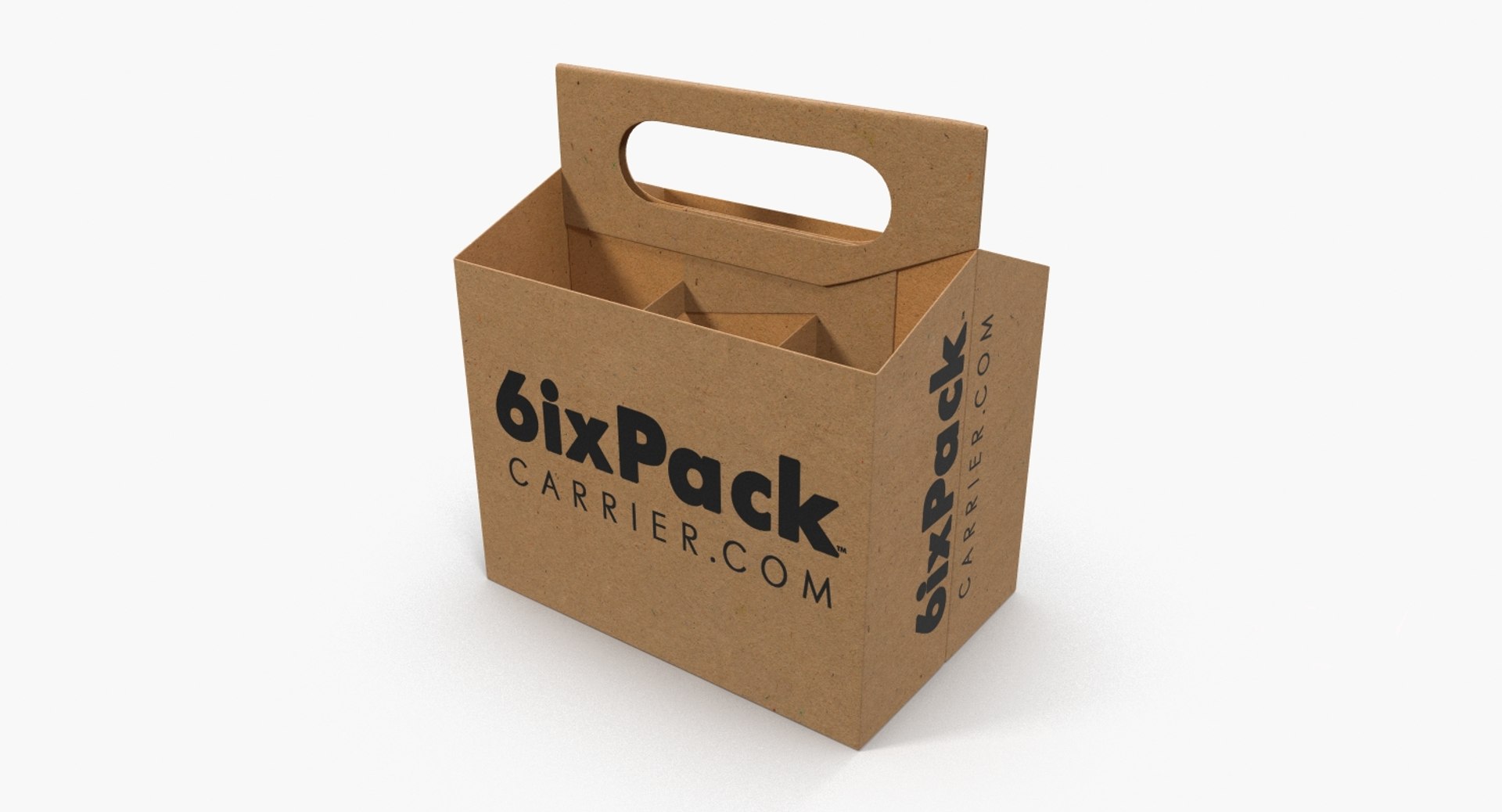 6 Pack Bottle Holder 3D Model preview