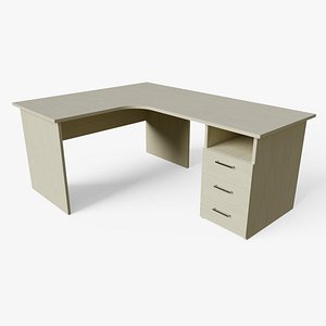 3D corner office desk ready