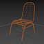 Низкополигональный банкетный стул - складной мягкий конференц-стул 3D модель