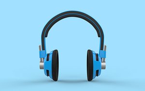 3D headphone headphones Low-poly 3D model model