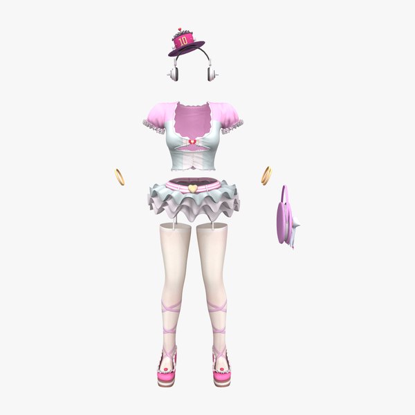 modelo 3d Anime Manga Girl Outfit - TurboSquid 1975995