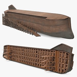Noah Ark Cross Section With Transparency 3D Model
