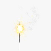 Burning Sparkler Stick Lit