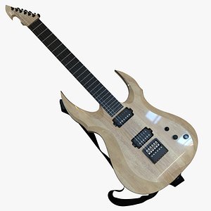 3D electric strat-style guitar