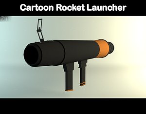 3d model rocket launcher cartoon