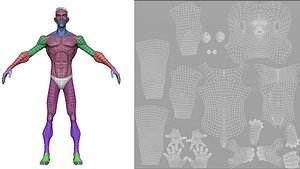 skinny male basemesh 3D model