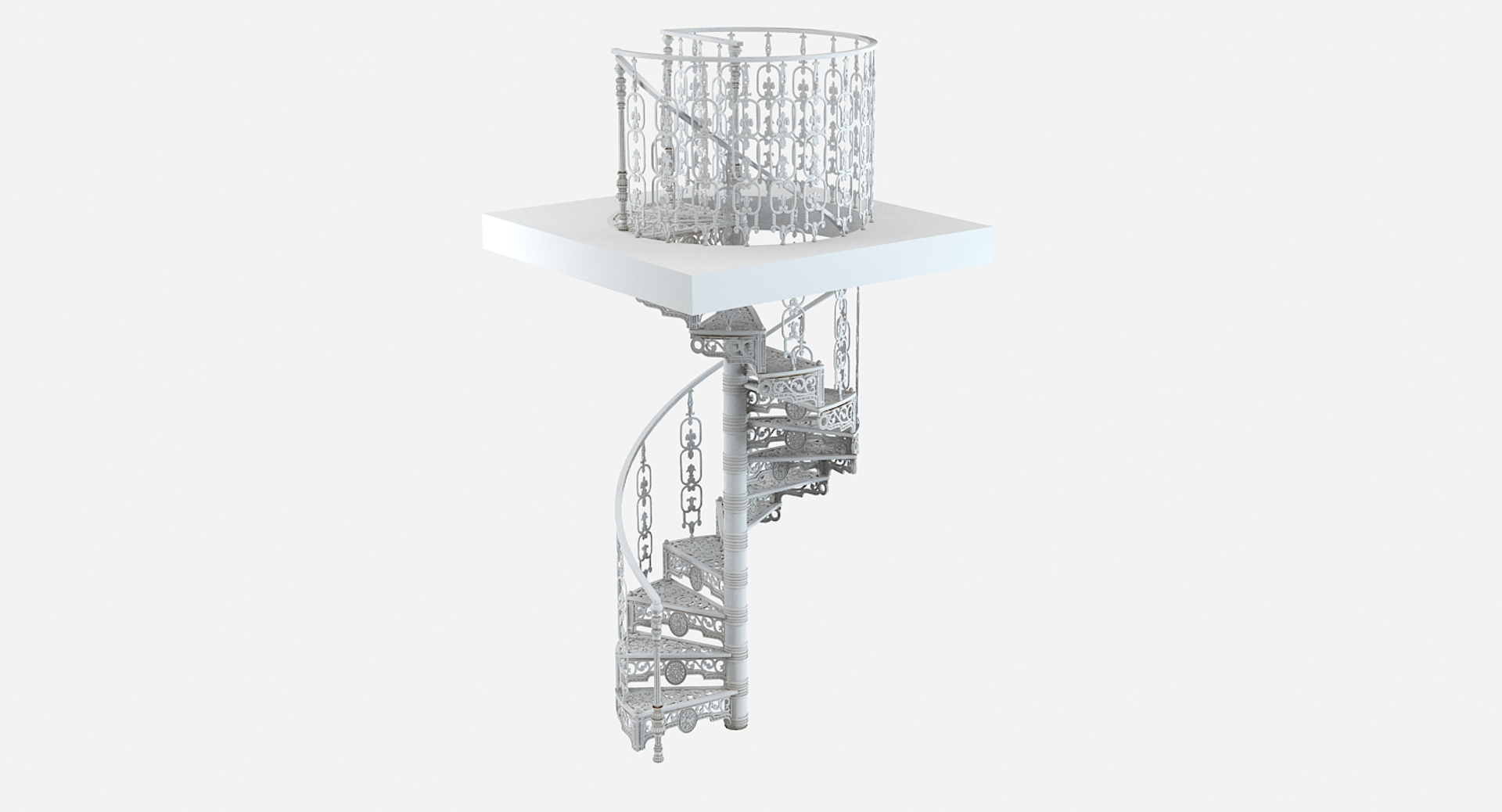 3d Classical Style Spiral Staircase