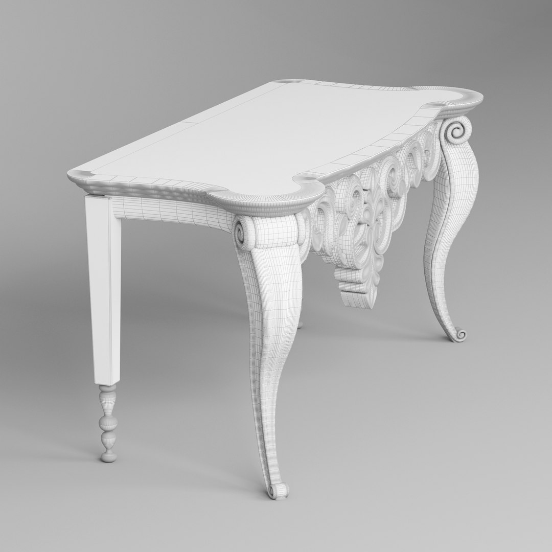 3D Classic Console Table 001 Model - TurboSquid 2400896
