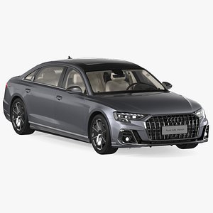 Audi A8L Horch Limousine Grey Rigged 3D model