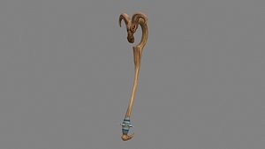 Cartoon wooden sheep head wand