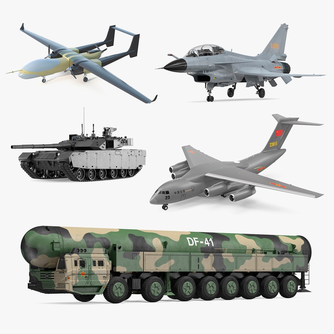 Chinese Army Defense Collection 3 3D model for industrial visualization, technical presentation, simulation, product rendering, and animation