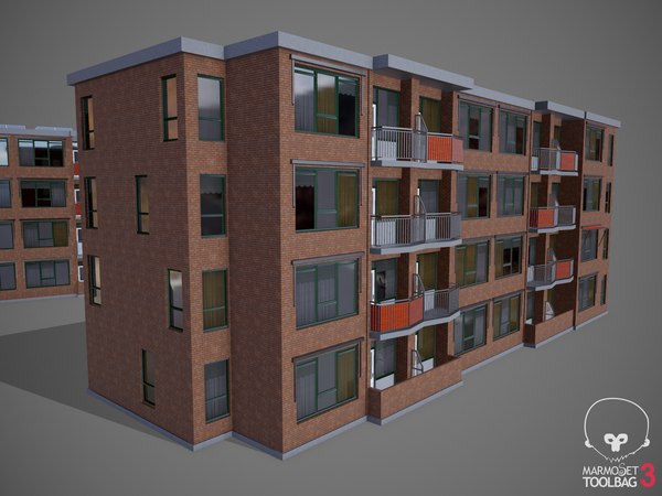 3D hotel building