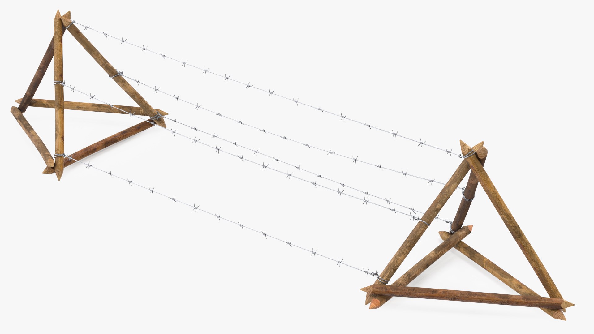 3D Barbed Wire Fence - TurboSquid 1713196