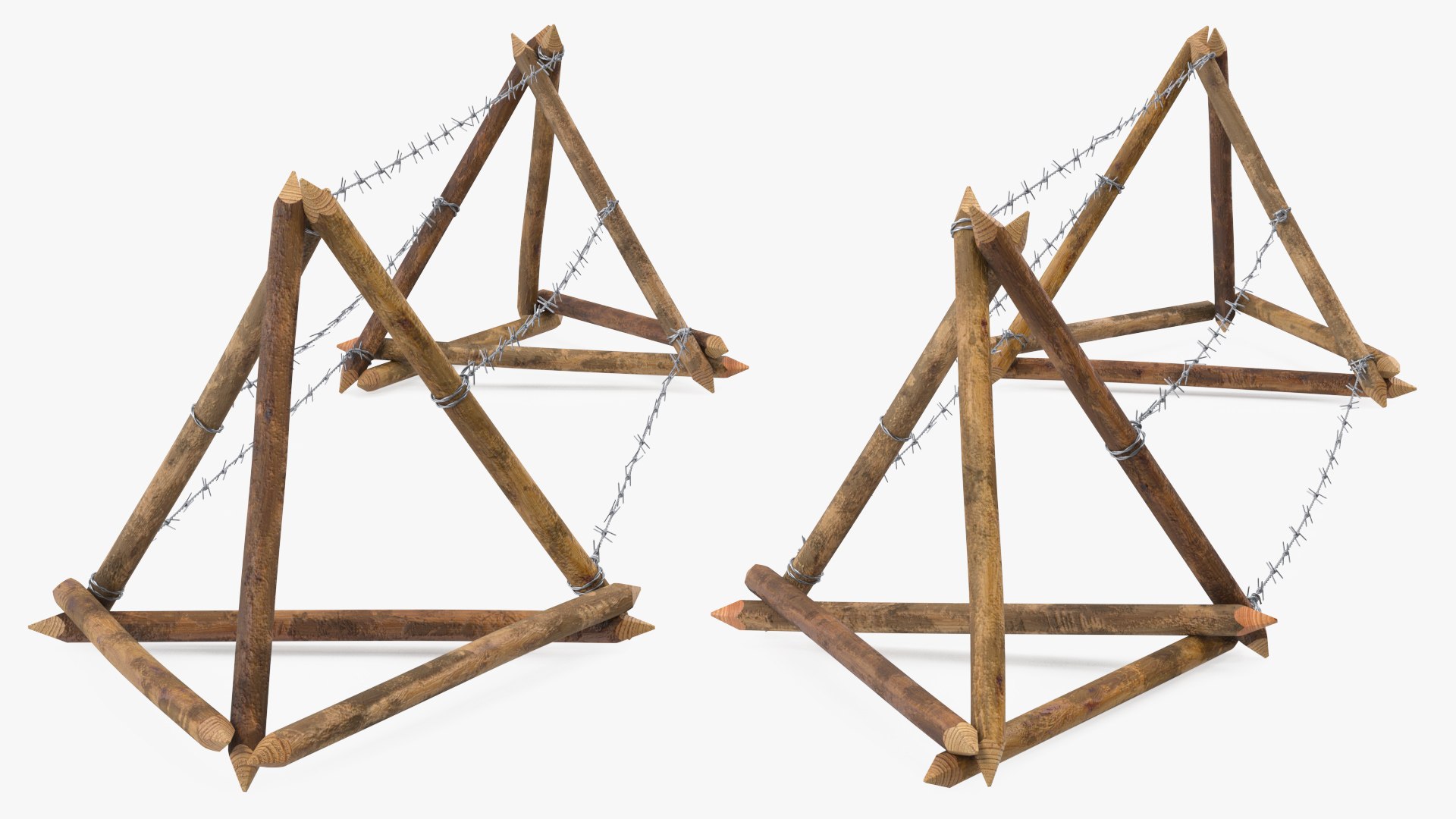 Lapland Barbed Wire Fence 3D model preview