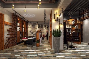 Barber shop  hair salon 3D model