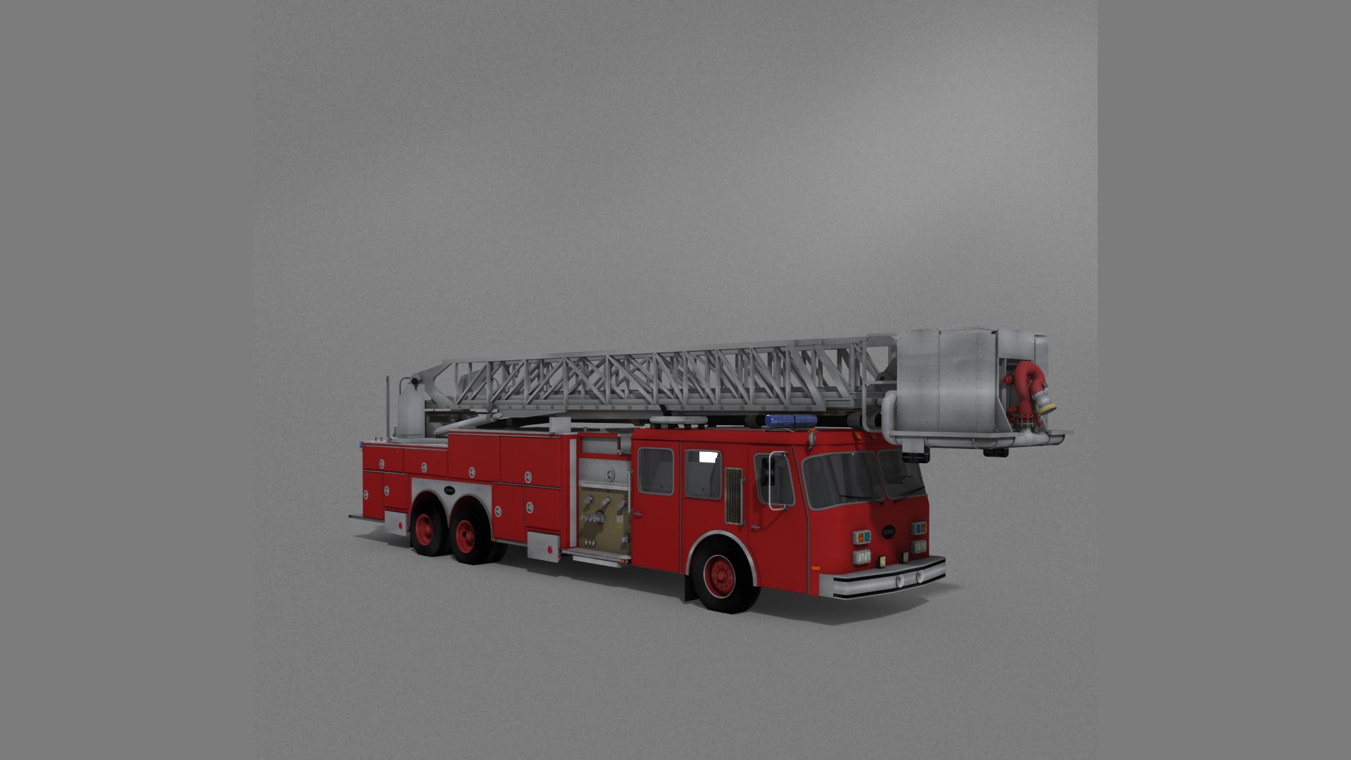 3D Ladder Fire Engine - High-Quality Detailed 3D Model For Games ...