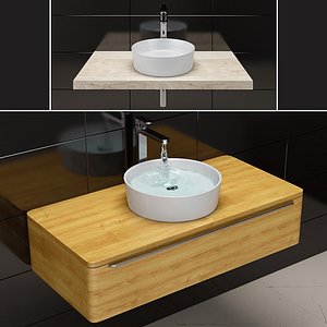 3D model sink ravak uni slim