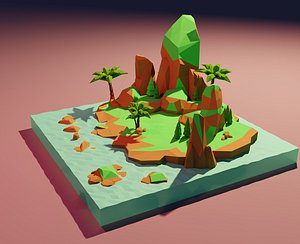3D green island