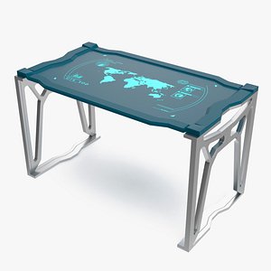Futuristic Table Blue