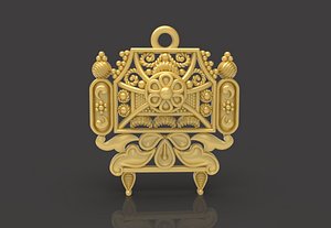 Designer Matt Pendant - 0096 3D model