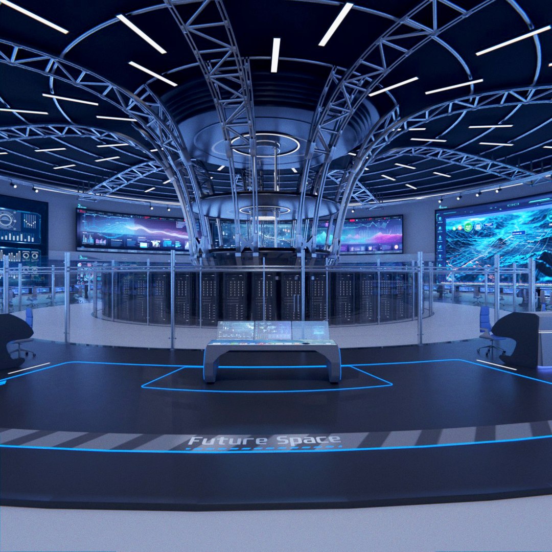 Control Room Monitoring Room Command Center 3D Model - TurboSquid 2225716